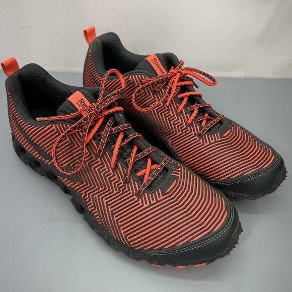 Reebok Zigtech Zigmaze Sneakers Running Training Orange Black Mens 11.5 - Picture 1 of 15